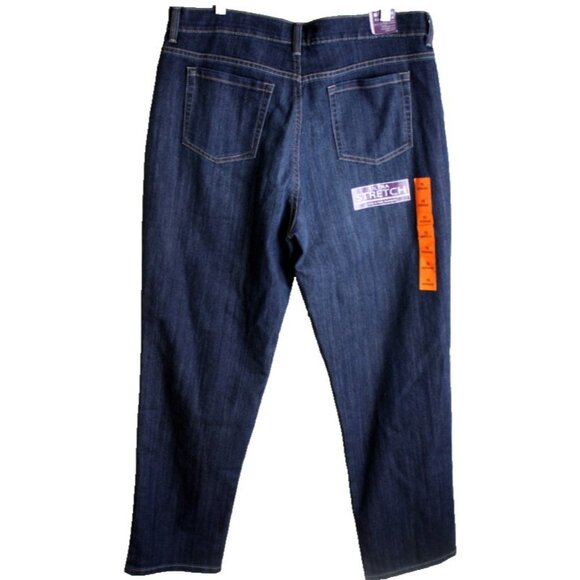 Gloria Vanderbilt Amanda Jeans Women's Dark Denim Classic Tapered Leg Size 16 - Picture 6 of 10